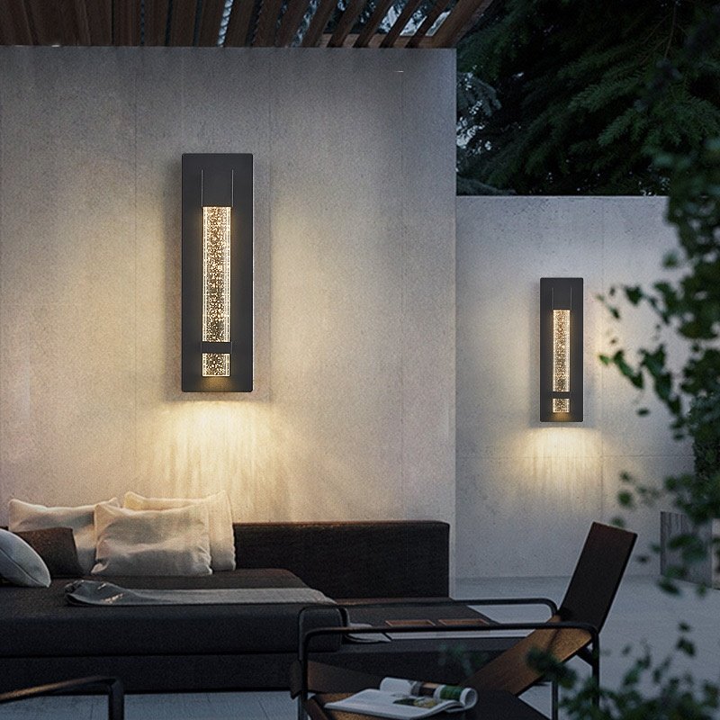 Modern and Minimalist Outdoor Waterproof Crystal Wall Lamp, Balcony, Corridor, Corridor, Courtyard Outdoor Garden Lights