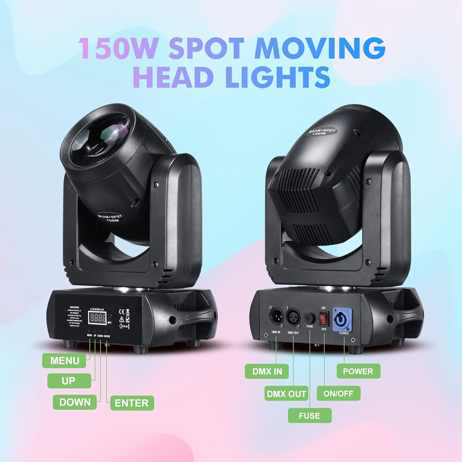 150w Dj Equipment Gobo Spot Beam Led Moving Head Dj Party Disco Led Stage Lights