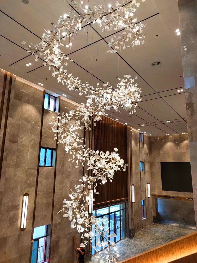 Hotel Lobby Art Decorative Custom Large Chandelier Ceiling Lights