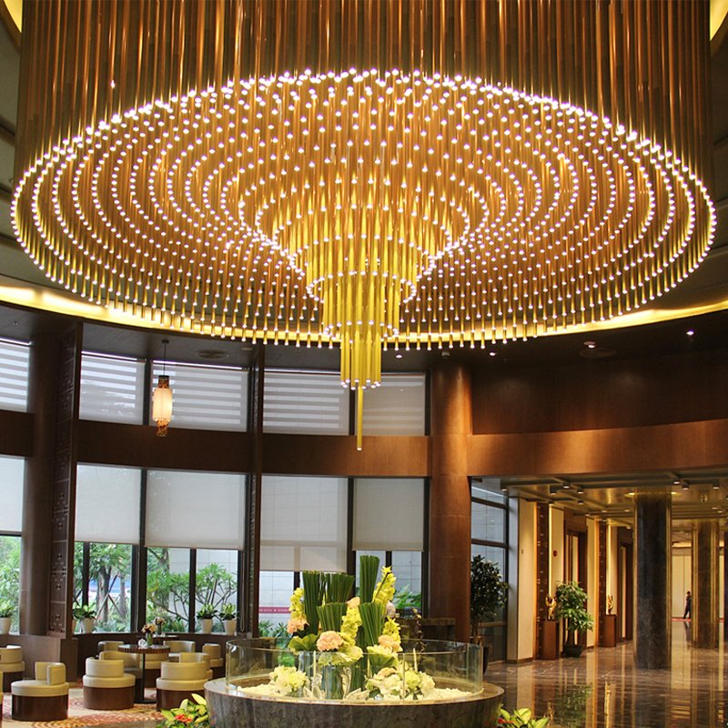 Hotel Chandelier Engineering Chandelier Ceiling Living Room Chandelier Modern Luxury Villa Double Loft Hanging Lamp