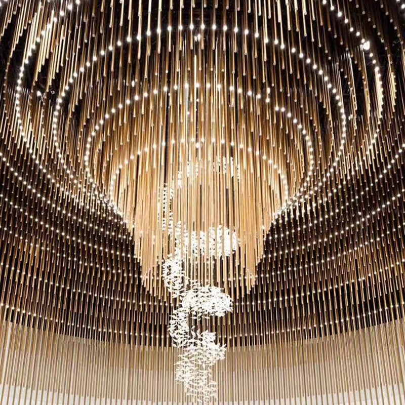 Hotel Chandelier Engineering Chandelier Ceiling Living Room Chandelier Modern Luxury Villa Double Loft Hanging Lamp