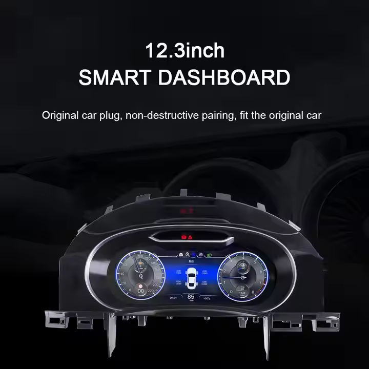 12.3'' Car LCD Digital Dashboard Cluster for VW Volkswagen Touareg 2003-2010 Auto Speedometer Virtual Instrument Paneel Cockpit