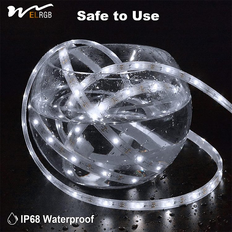 Outdoor Solar LED Garden Lights IP68 Waterproof Acrylic Tape Remote Control Self-adhesive Cutting Automatic On/off Rope Light