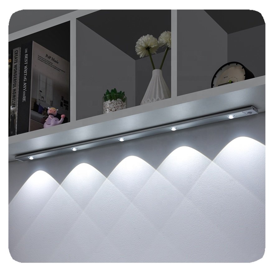 New Lens Design LED Cabinet Rechargeable Motion Sensor Night Light Closet 40 60 80cm Lamp
