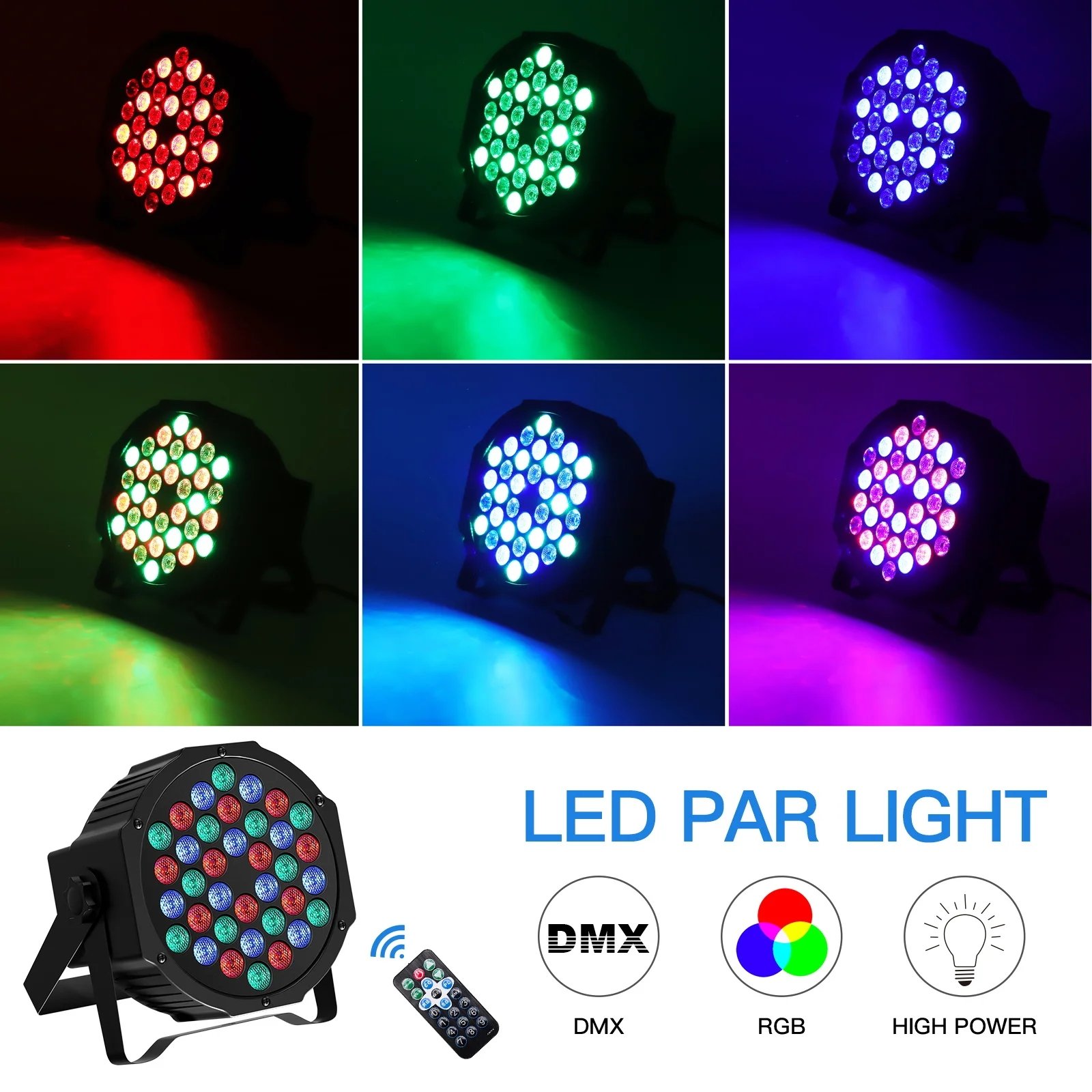 RGB Led Light DMX Strobe Channel Sound Activated Party Light for Nightclub Party Disco DJ Concert Night Stage Lights