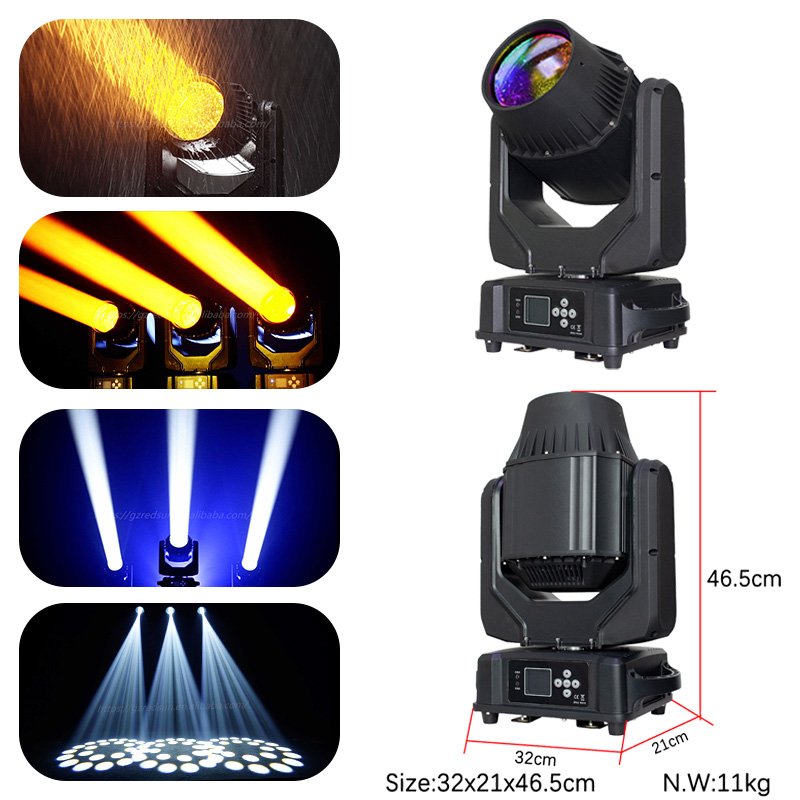 Redsun IP66 300W Outdoor Stage Event Moving Head Waterproof Stage Equipment Concert 300w Moving Head Light