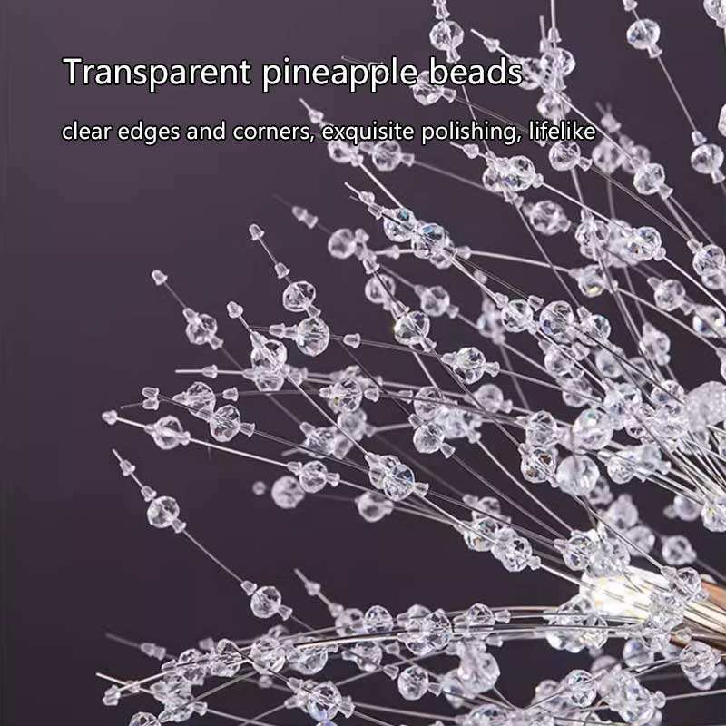 Modern Nordic Decorative Hanging Crystal Bulb Dandelion Living Dining Room Home Decoration LED Chandeliers Pendant Lights