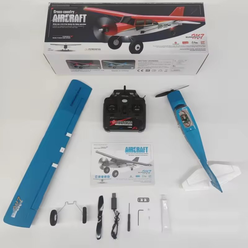 SJY-QIDI-560 Off Road Aircraft RC Model 4CH Small Remote Control Aircraft With Light Brushless Motor Assembly Starter Flying Toy