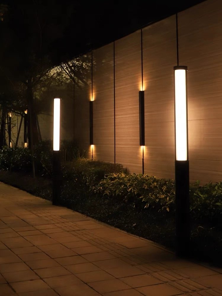 Road Lighting LED High Pole Street Light Outdoor Waterproof Aluminum Lawn Lamp 1m/2m/3m Landscape Courtyard Light Super Bright