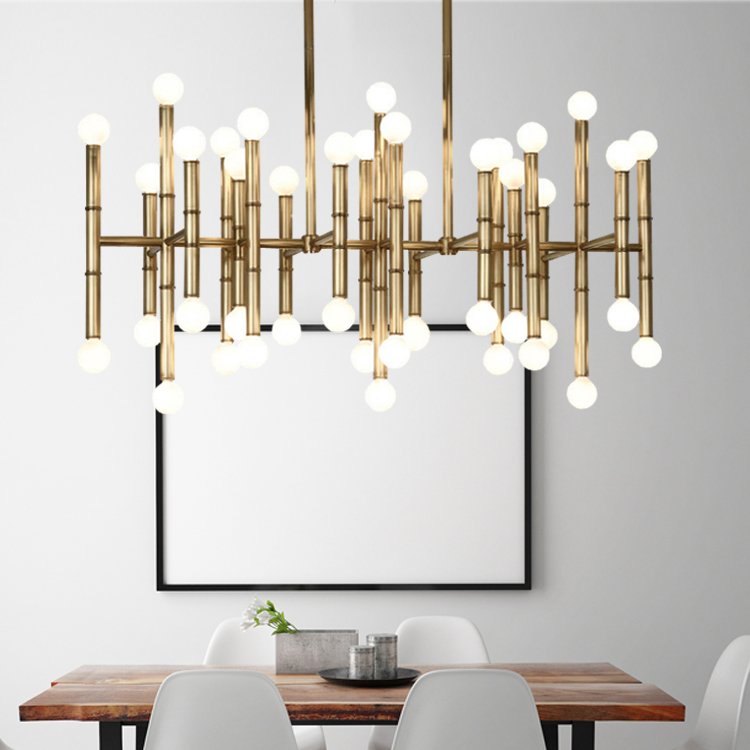 Modern Gold Branch Nordic Creative Bamboo Festival Chandelier Pendant Lights