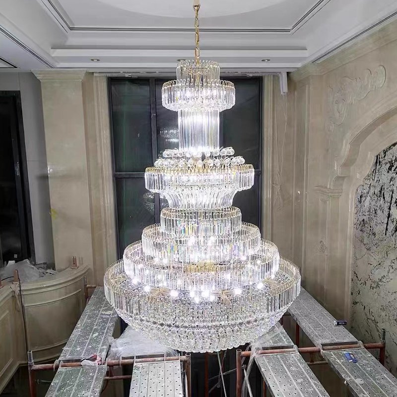 New Product Decorative Hotel Dinging Room Custom Project Luxury Crystal Glass Led Chandelier Light