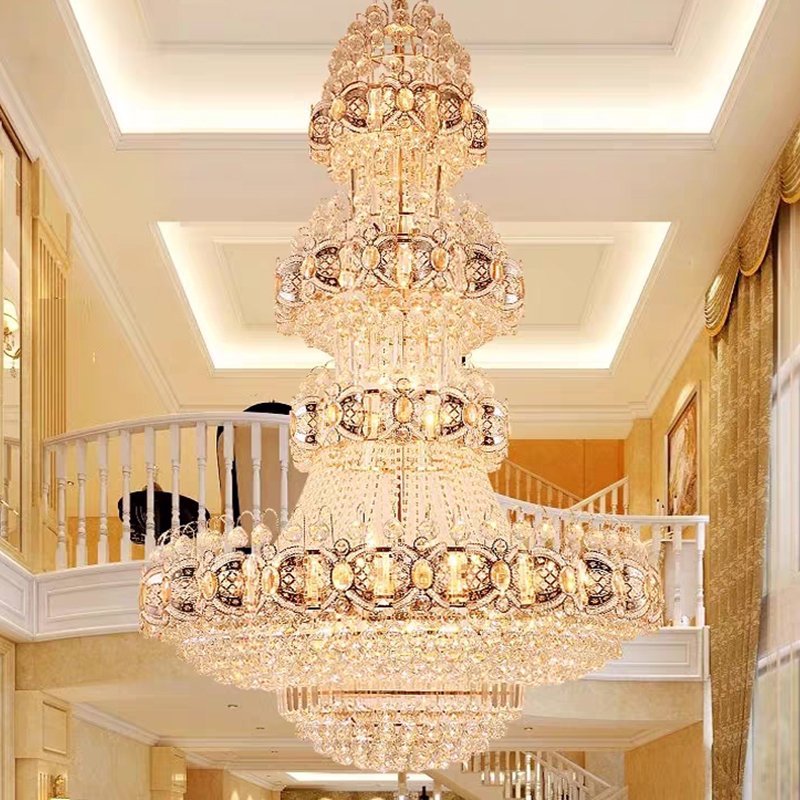 New Product Decorative Hotel Dinging Room Custom Project Luxury Crystal Glass Led Chandelier Light