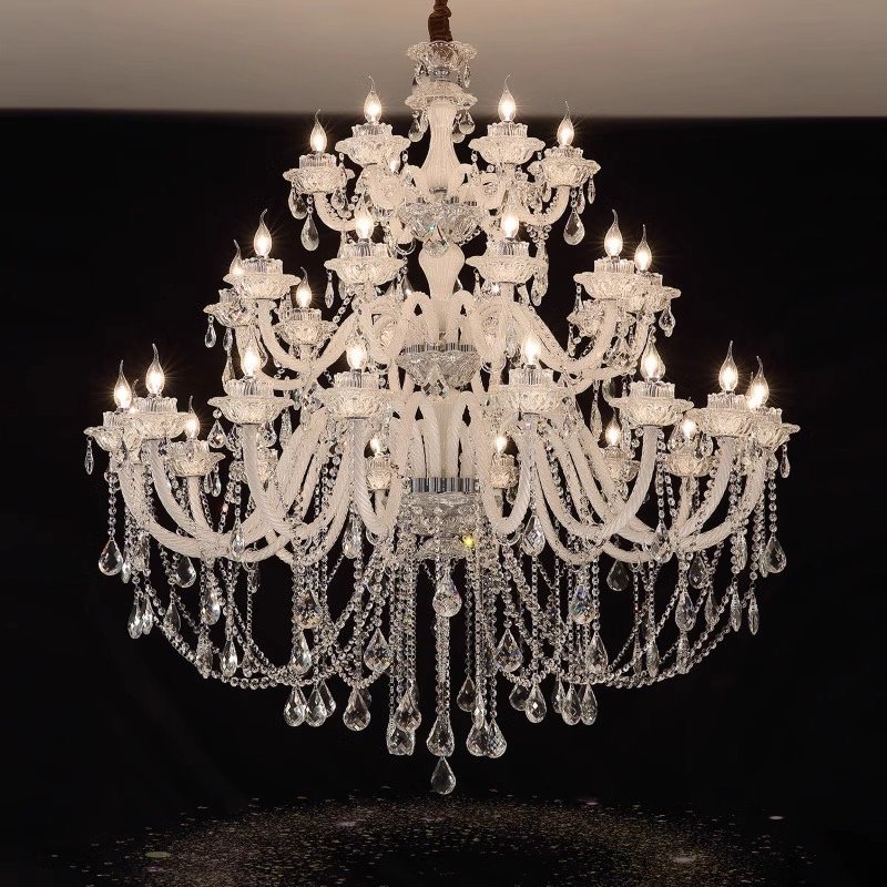 Hotel Wedding Villa Living Room Chandelier Luxury Crystal Chandelier Candle Lamp
