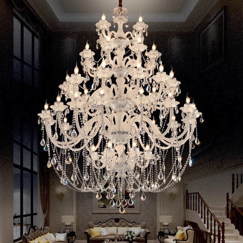 Hotel Wedding Villa Living Room Chandelier Luxury Crystal Chandelier Candle Lamp