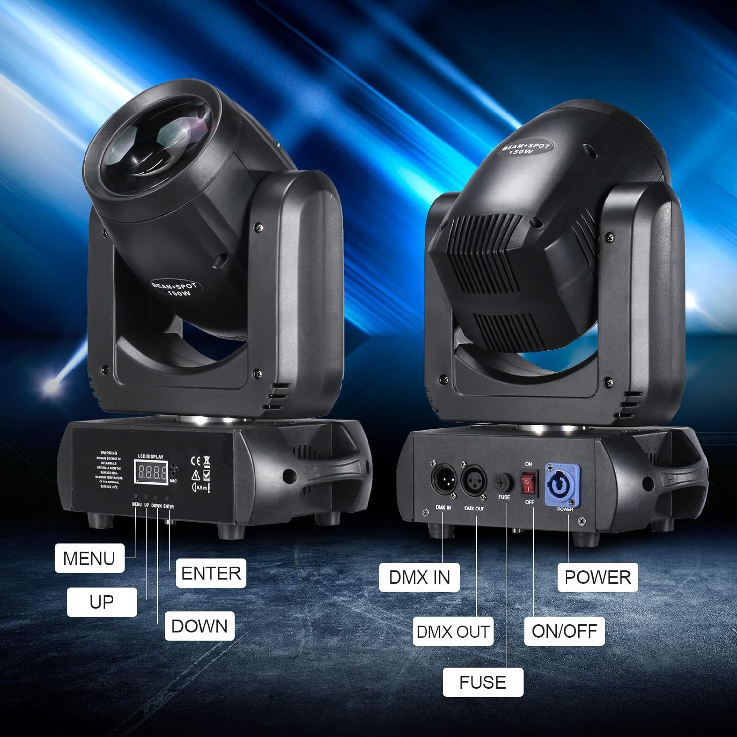 150w Moving Head Spot Led Stage Light 3prism Gobo Beam Lights Dmx Bar Clubs Moving Head Light