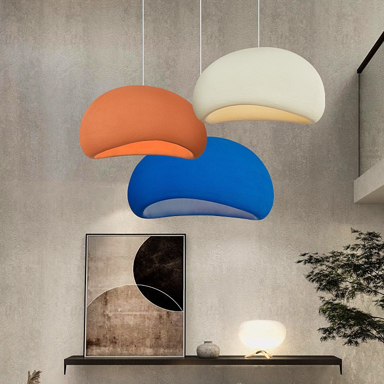Japanese Style Wabisabi Style Polyethylene Pendant Light Creative Design Living Room Bedroom Chandelier Light