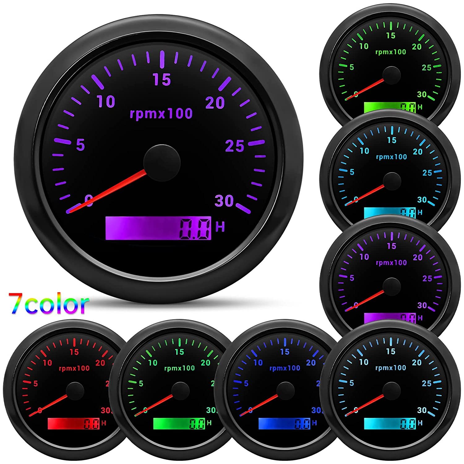 AUTO METER 3000RPM Autogage Tachometer 3.750 in Black Dial/Black Bezel