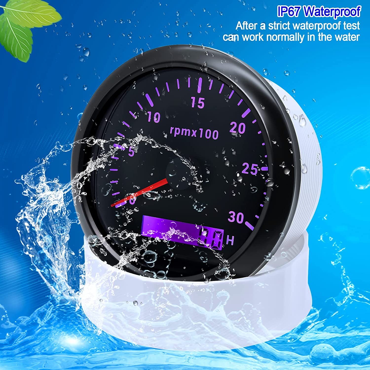 AUTO METER 3000RPM Autogage Tachometer 3.750 in Black Dial/Black Bezel