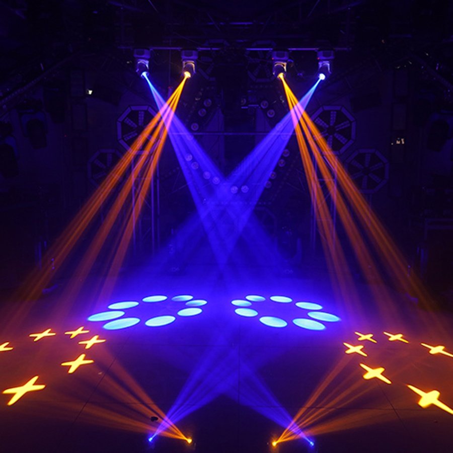 LED Moving Head Lights Lyre Beam 100W DJ Lighting With 8 Gobos Mini Projector Effect for Disco Bar KTV Wedding Party 2-Pack