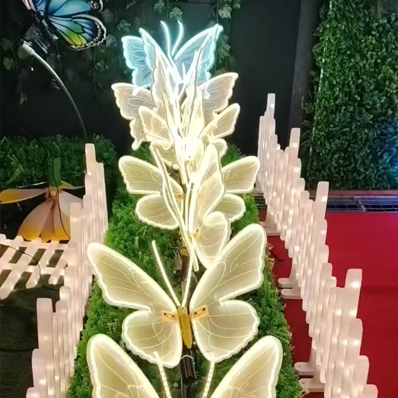Modern 3D Butterfly Lamp for Outdoor Garden | IP65 Waterproof Lighting for Villas, Lawns, and Celebrations