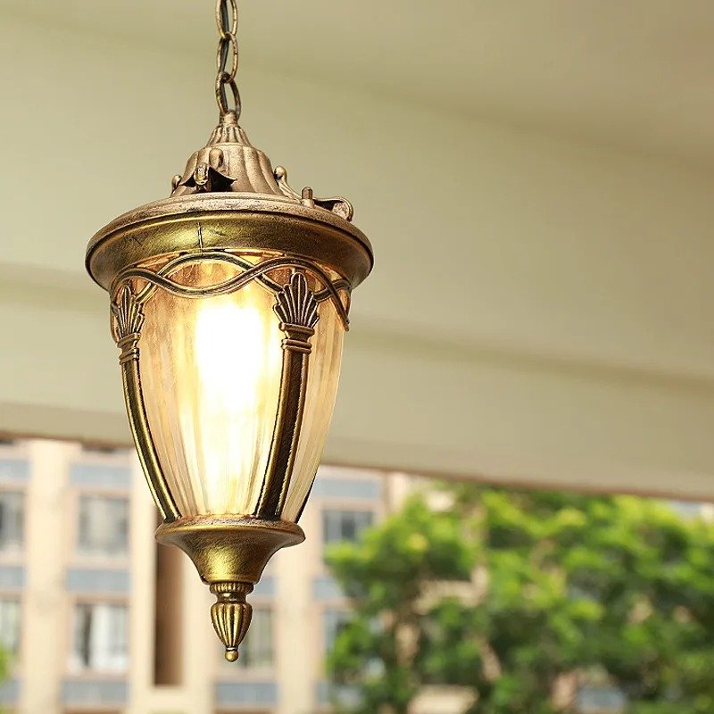 Modern Outdoor and Indoor Suspension Light Aluminum E27 10W Waterproof Ceiling Suspension Light for Balcony and Corridor