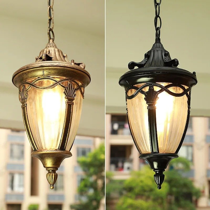 Modern Outdoor and Indoor Suspension Light Aluminum E27 10W Waterproof Ceiling Suspension Light for Balcony and Corridor