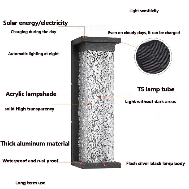 Factory Low-priced Wall Lamp Outdoor Water Proof IP65 Corridor Light H35/50/70 T5 Tube Wall Lamp Outdoor Garden Decorative Light