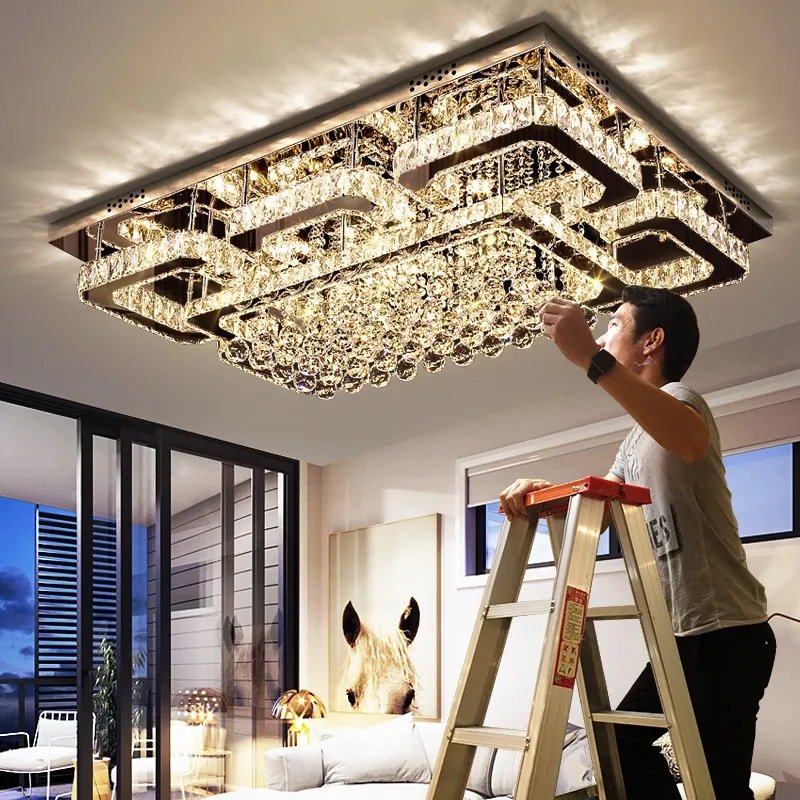 Interior Retro Surface Mount Moroccan Japanese Restaurant Modern Chandelier Led Crystal Ceiling Light Fixtures