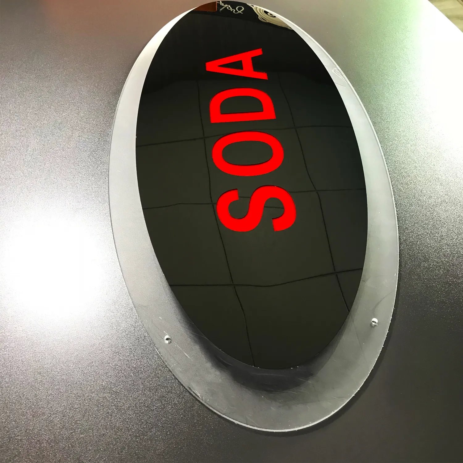 30inch Red Backlit Neon Sign Soda Water Energy Light Neon Sign Adversting Board Sign for Market Shop Sale