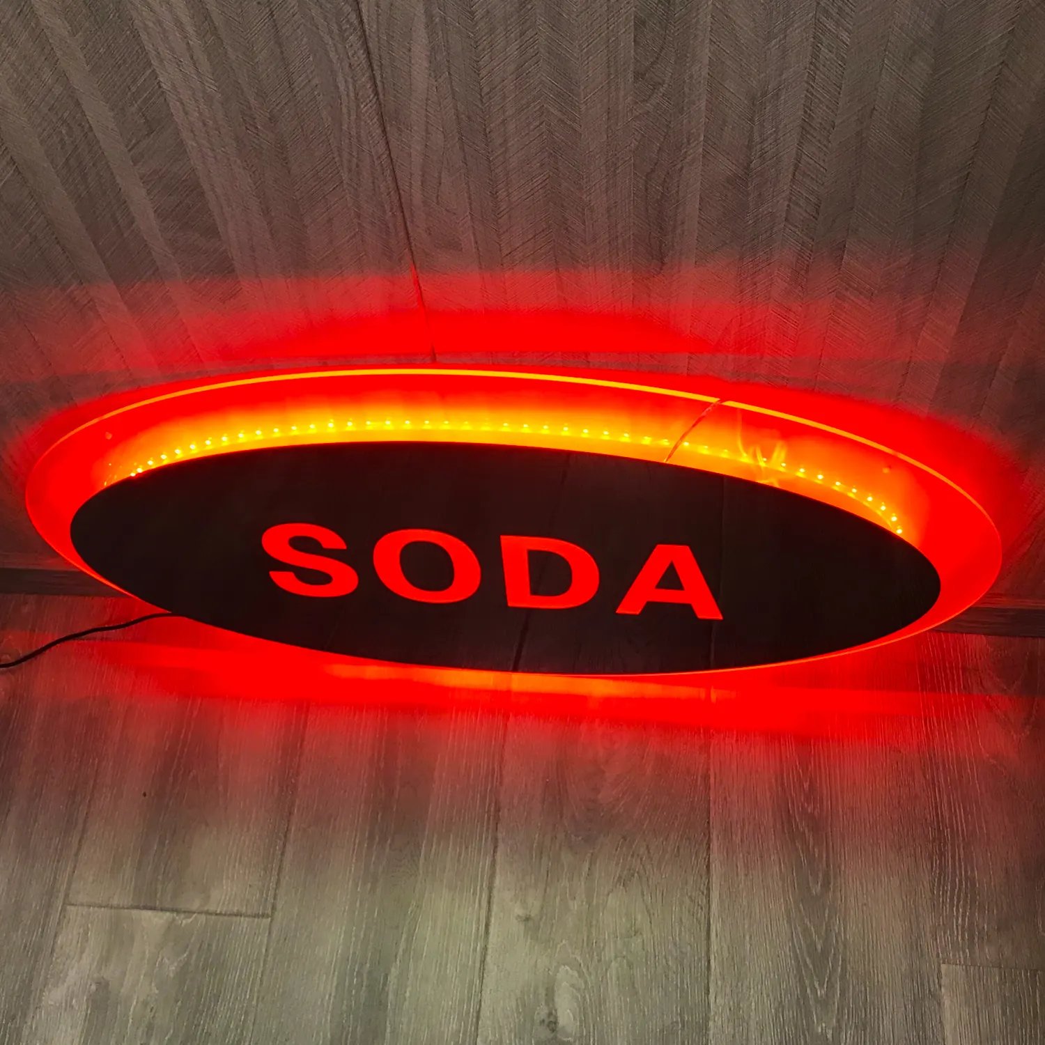 30inch Red Backlit Neon Sign Soda Water Energy Light Neon Sign Adversting Board Sign for Market Shop Sale