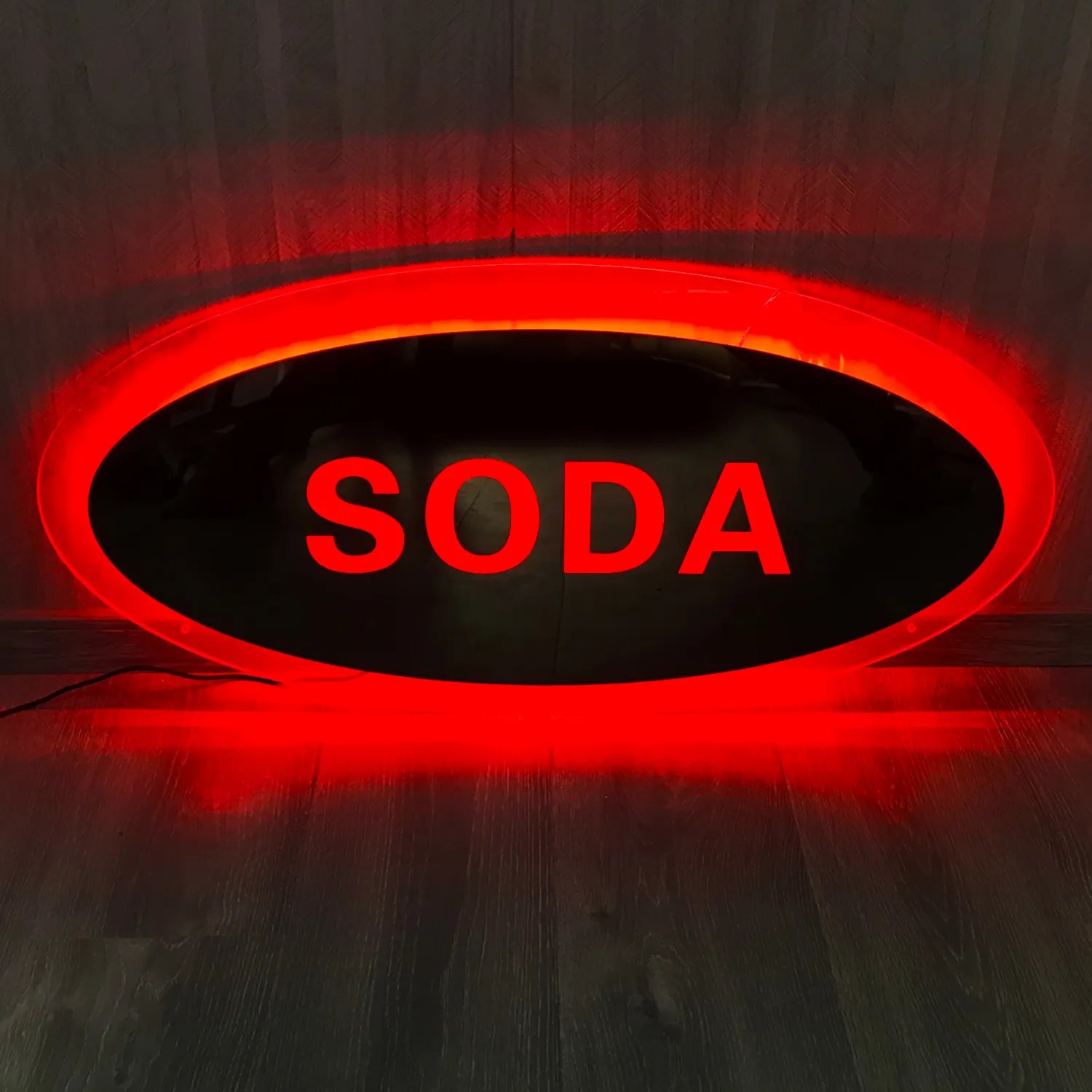 30inch Red Backlit Neon Sign Soda Water Energy Light Neon Sign Adversting Board Sign for Market Shop Sale