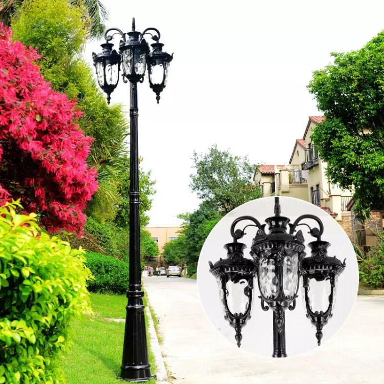 Factory Wholesale Outdoor Led Garden Lamp Poles With Double Arm Led Street Lights