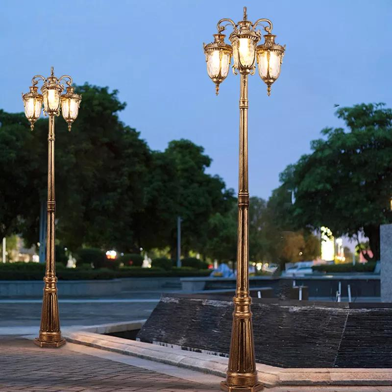 Factory Wholesale Outdoor Led Garden Lamp Poles With Double Arm Led Street Lights