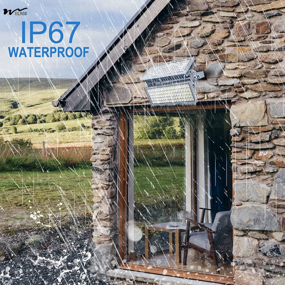 LED Flood Lamp Outdoor Stadium Lights Outdoor LED 200 Watt Exterior Flood Lamp Adjustable Lighting Angle Waterproof Light