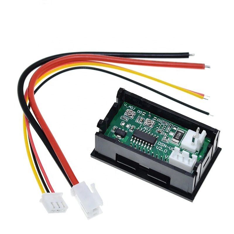 DC 0-100V 10A Digital Voltmeter Ammeter Dual Display Voltage Detector Current Meter Panel Amp Volt Gauge 0.28" Red Blue LED