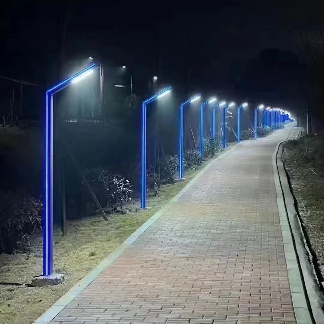 Garden Lamp Post Outdoor LED Lights Waterproof IP65 Aluminum High Pole Lamp Column Top LED Garden Lamp