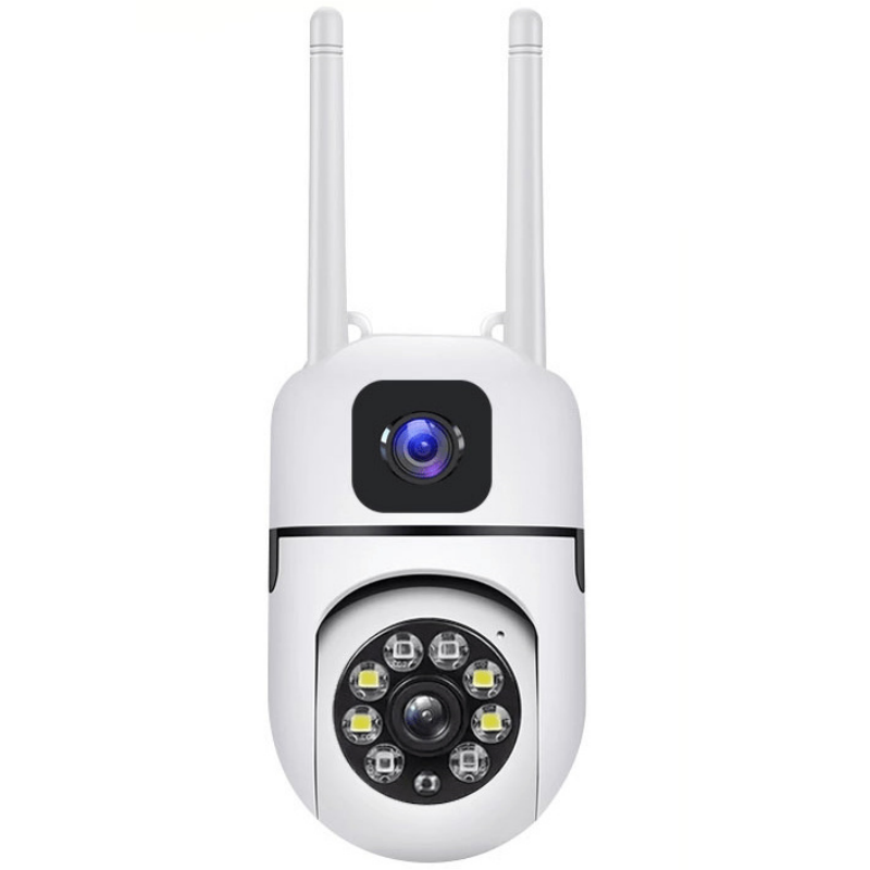 Wireless Camera System Security Camera Indoor Dual Lens 2 Screen Wifi Auto Tracking Color Night Vision Cctv Security Camera