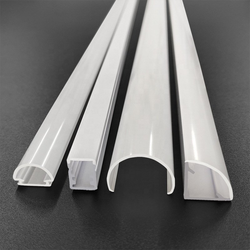 Transparent PC LED Diffuser Lampshade Profile Polycarbonate Extrude Cover for LED Lighting