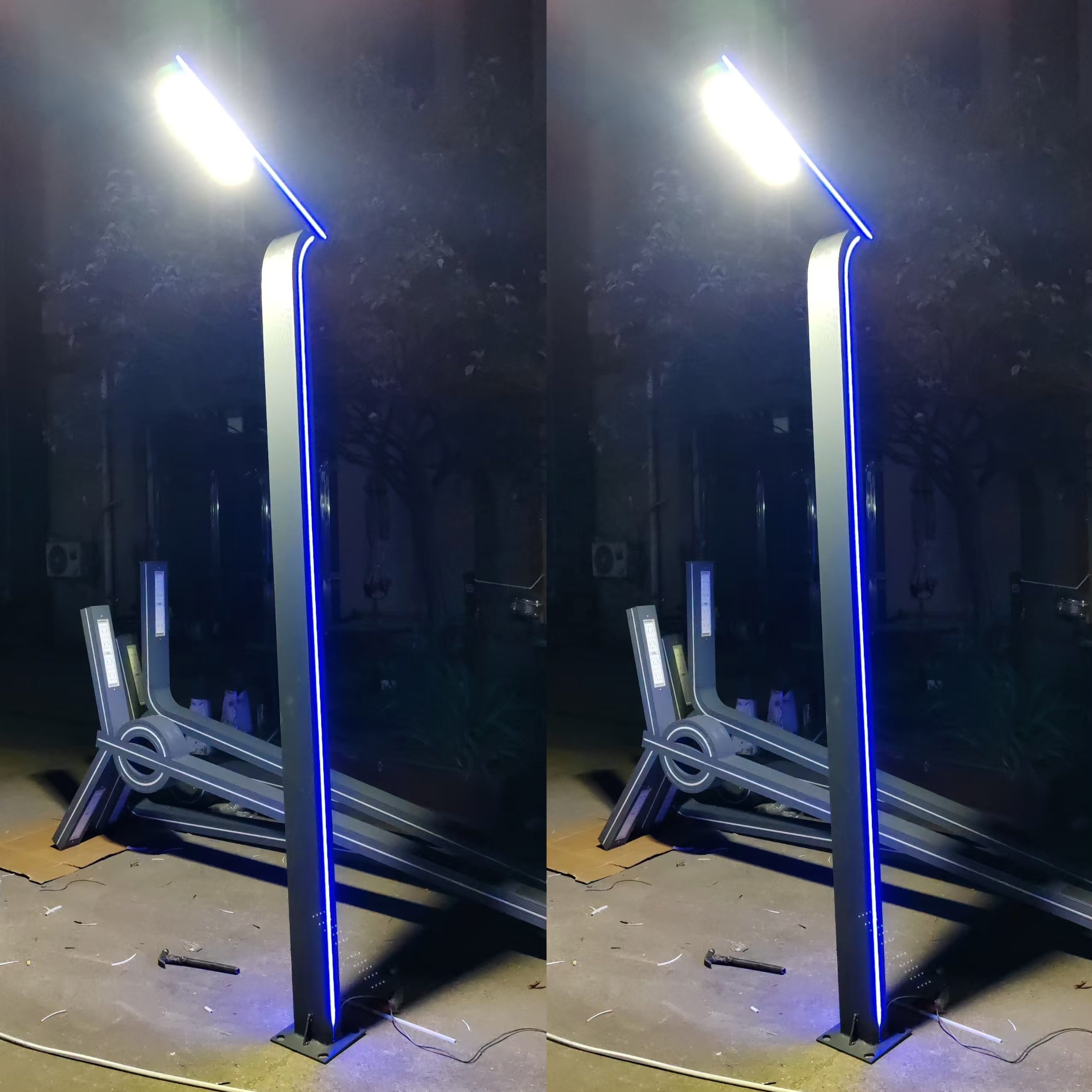 New Outdoor Modern Garden Light with Dual Arms 50W60W100W High Lumen LED Garden Lamps