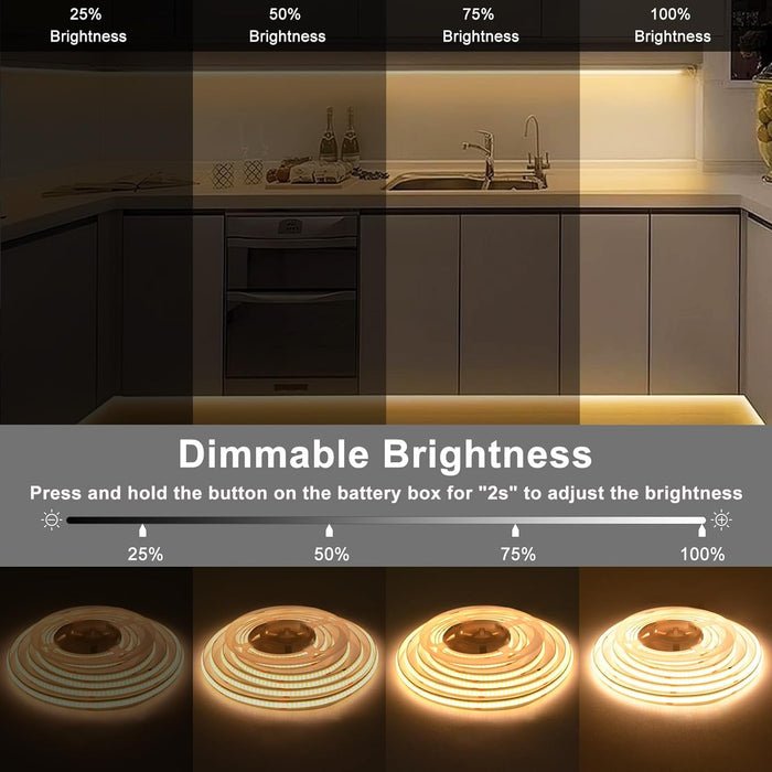 High Density Flexible COB LED Strip Light 3000K 4000K 6000K Dimmable 12V 24V Cob Strip Lights