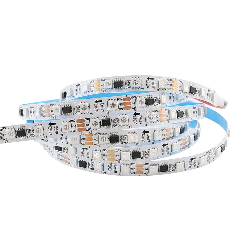 5m 10m 30m Roll 5050 Flexible 24v Dmx 12v Addressable Rgb Rgbw Rgbic Smd Ws2811 Ws2812b Tiras Luces Smart Led Strip Light