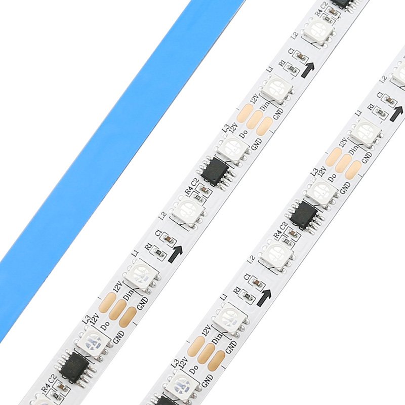 5m 10m 30m Roll 5050 Flexible 24v Dmx 12v Addressable Rgb Rgbw Rgbic Smd Ws2811 Ws2812b Tiras Luces Smart Led Strip Light
