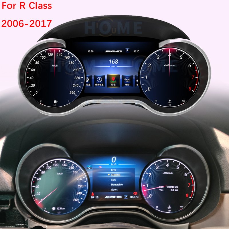 Digital Dashboard Panel Virtual Instrument Cluster CockPit for Mercedes Benz R Class W251 V251 R350 2006 - 2017 LCD Speedometer