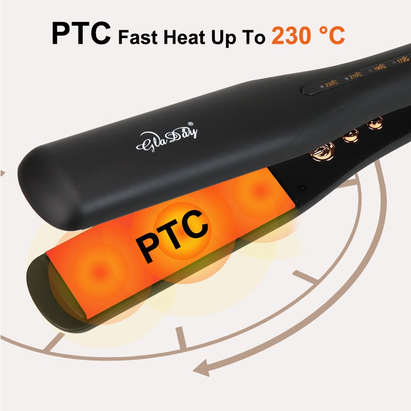 Factory Direct Price Black Titanium 1 Inch Hair Straightener Nano Titanium Flat Iron