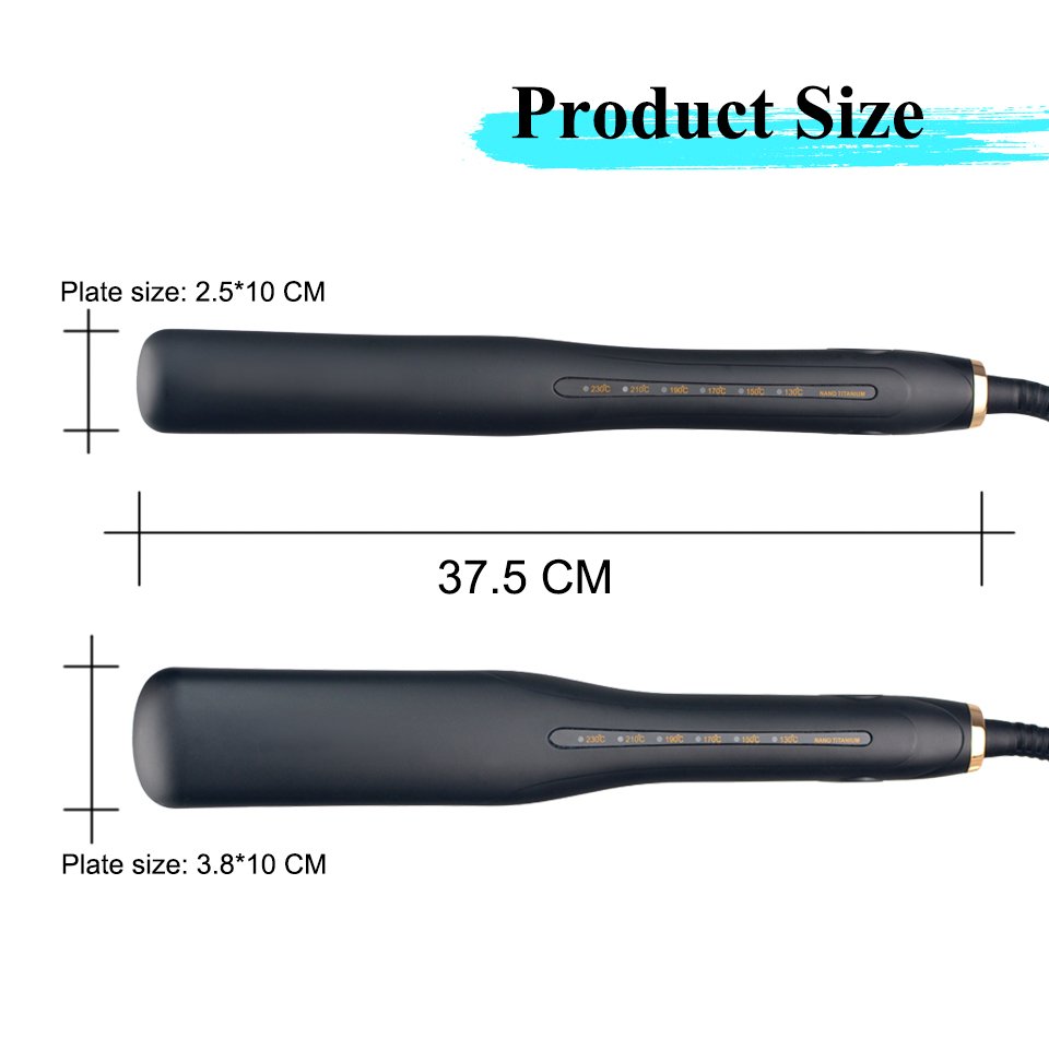 Factory Direct Price Black Titanium 1 Inch Hair Straightener Nano Titanium Flat Iron