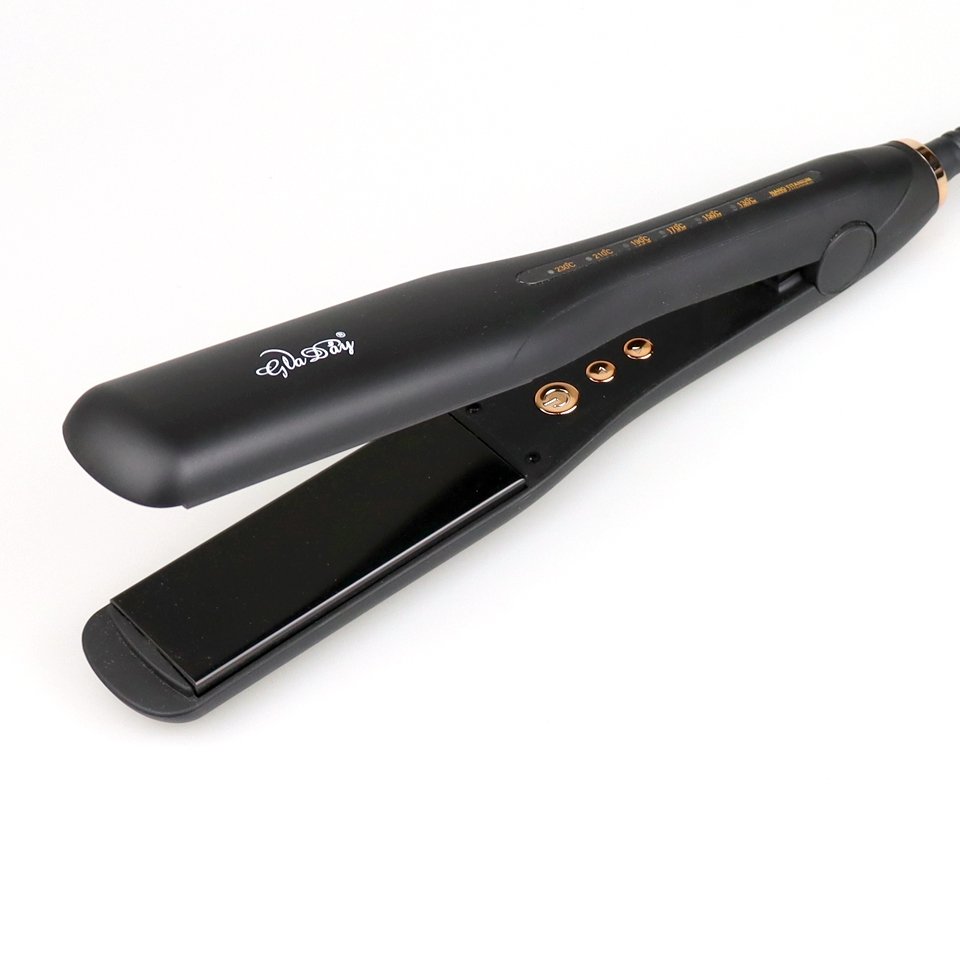 Factory Direct Price Black Titanium 1 Inch Hair Straightener Nano Titanium Flat Iron