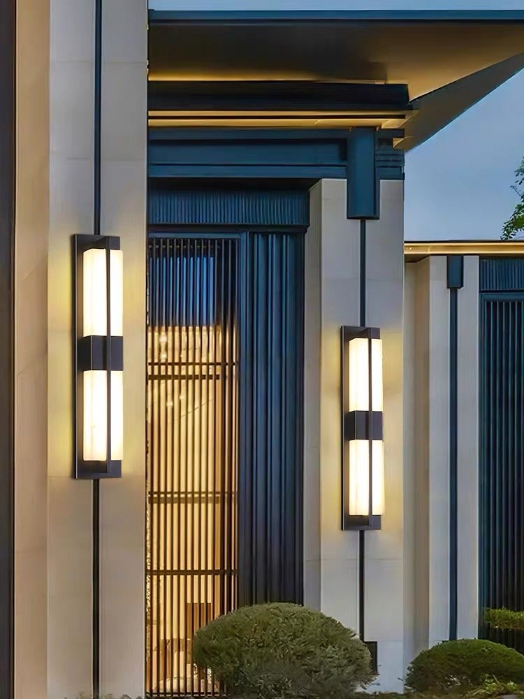 Extra Large Courtyard Outdoor Waterproof Wall Lamp, Outdoor Entrance Door, Living Room TV Background Long Strip Marble Wall Lamp