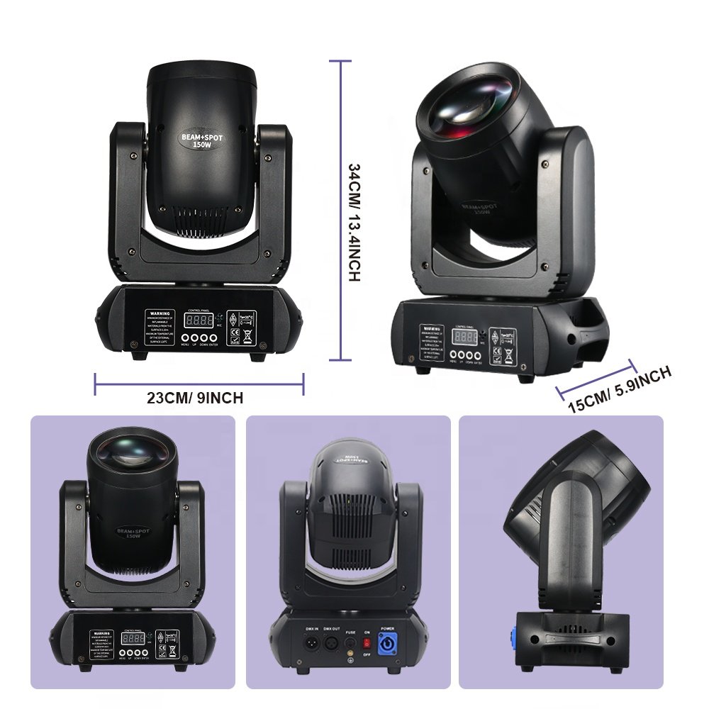 Professional Mini 150W Cabeza Movil Gobo Spot DMX Lyre Beam Light NightClub Party Event Bar Stage Dj Light Moving Heads Light