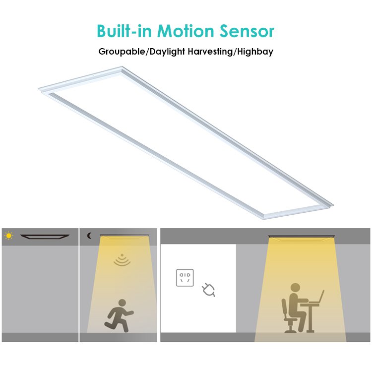 OEM/ODM Custom Recessed Silvair Sensor LED Frame Panel Grid Drop Ceiling Lighting Edge-Lit Panel Light
