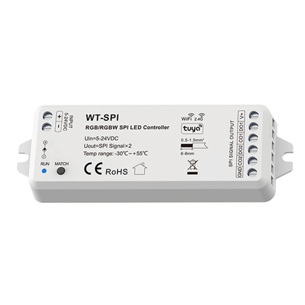 COXO WT-SPI Programmable with Remote Control Ws2812b Flexi Side View Ws2811 with Remote Controller 5-24V RGB RGBW Running Light
